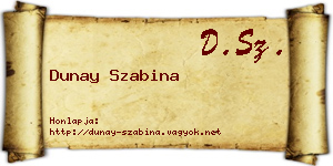 Dunay Szabina névjegykártya