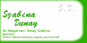 szabina dunay business card